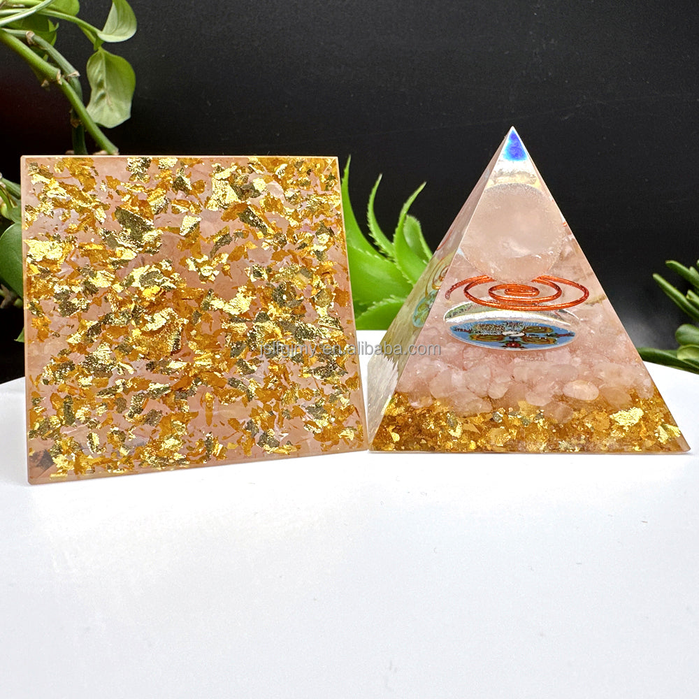5cm 6cm Wholesale healing crystals resin energy orgone organite pyramid crystal for spiritual
