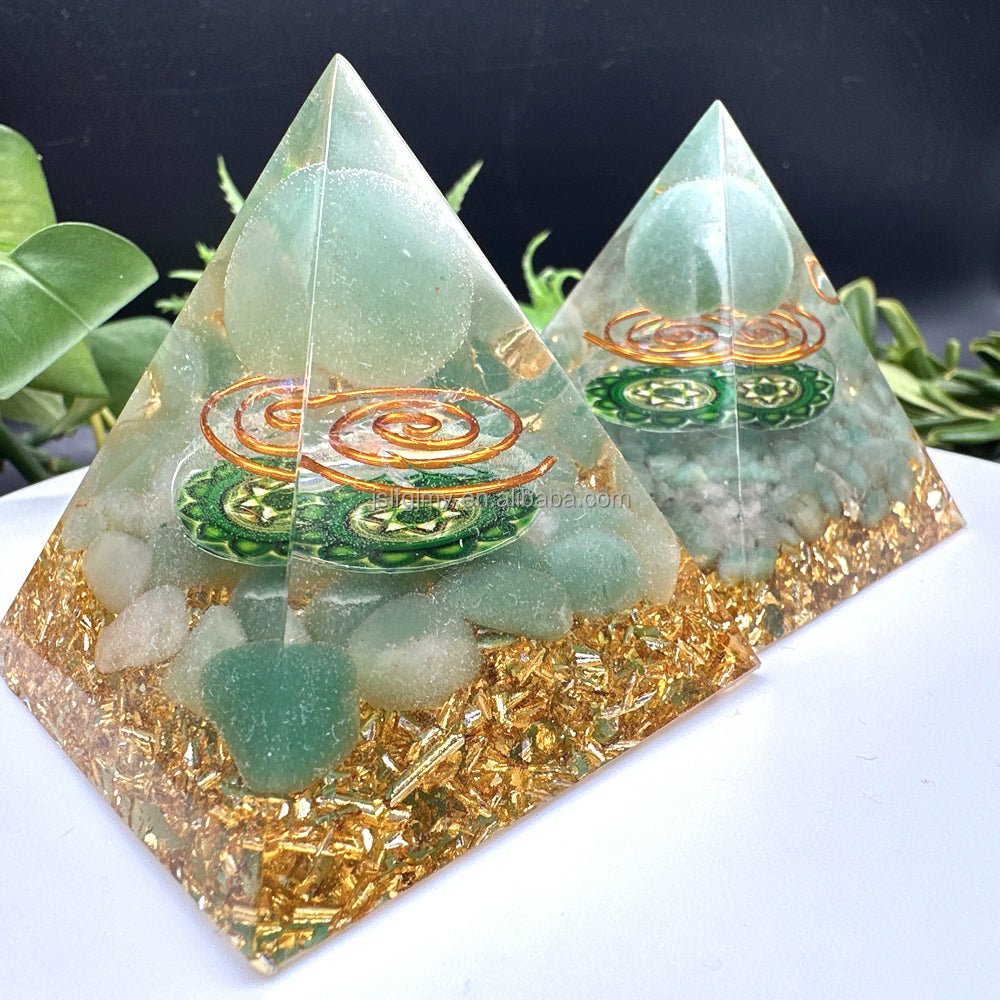 5cm 6cm Wholesale healing crystals resin energy orgone organite pyramid crystal for spiritual