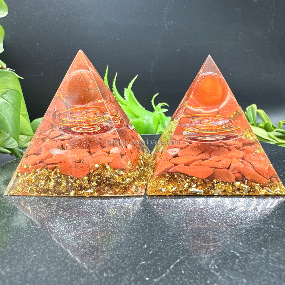 5cm 6cm Wholesale healing crystals resin energy orgone organite pyramid crystal for spiritual