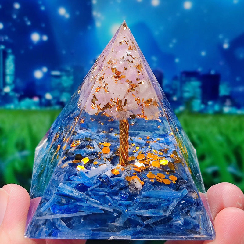 5cm 6cm Wholesale healing crystals resin energy orgone organite pyramid crystal for spiritual