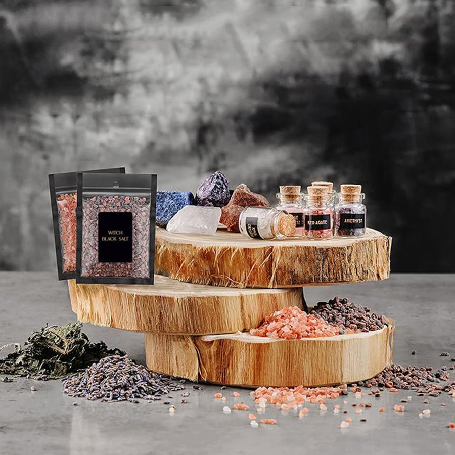 64pcs Large Witchcraft Kit Witch Altar Starter Kit, crystal healing  set Spell Kit For Beginners, Witchcraft Supplies Kit, Witch Starter Kit With Hanukkah Candles, Wiccan Supplies & Tools, Witchy Gifts For Women Halloween Gift