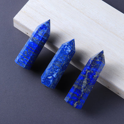 Natural crystal single pointed column hexagonal ornament original stone grinding crafts crystal points wand