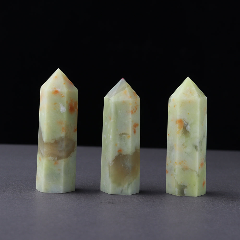 Natural crystal single pointed column hexagonal ornament original stone grinding crafts crystal points wand