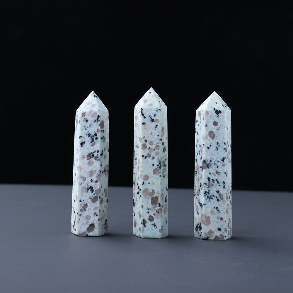 Natural crystal single pointed column hexagonal ornament original stone grinding crafts crystal points wand