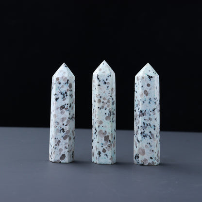 Natural crystal single pointed column hexagonal ornament original stone grinding crafts crystal points wand