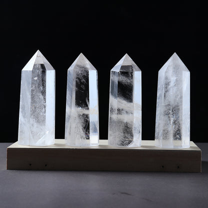 Natural crystal single pointed column hexagonal ornament original stone grinding crafts crystal points wand