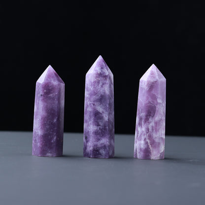 Natural crystal single pointed column hexagonal ornament original stone grinding crafts crystal points wand