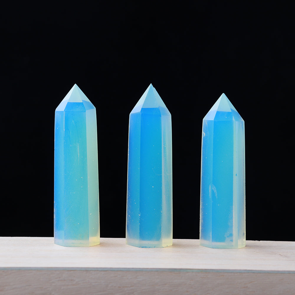 Natural crystal single pointed column hexagonal ornament original stone grinding crafts crystal points wand