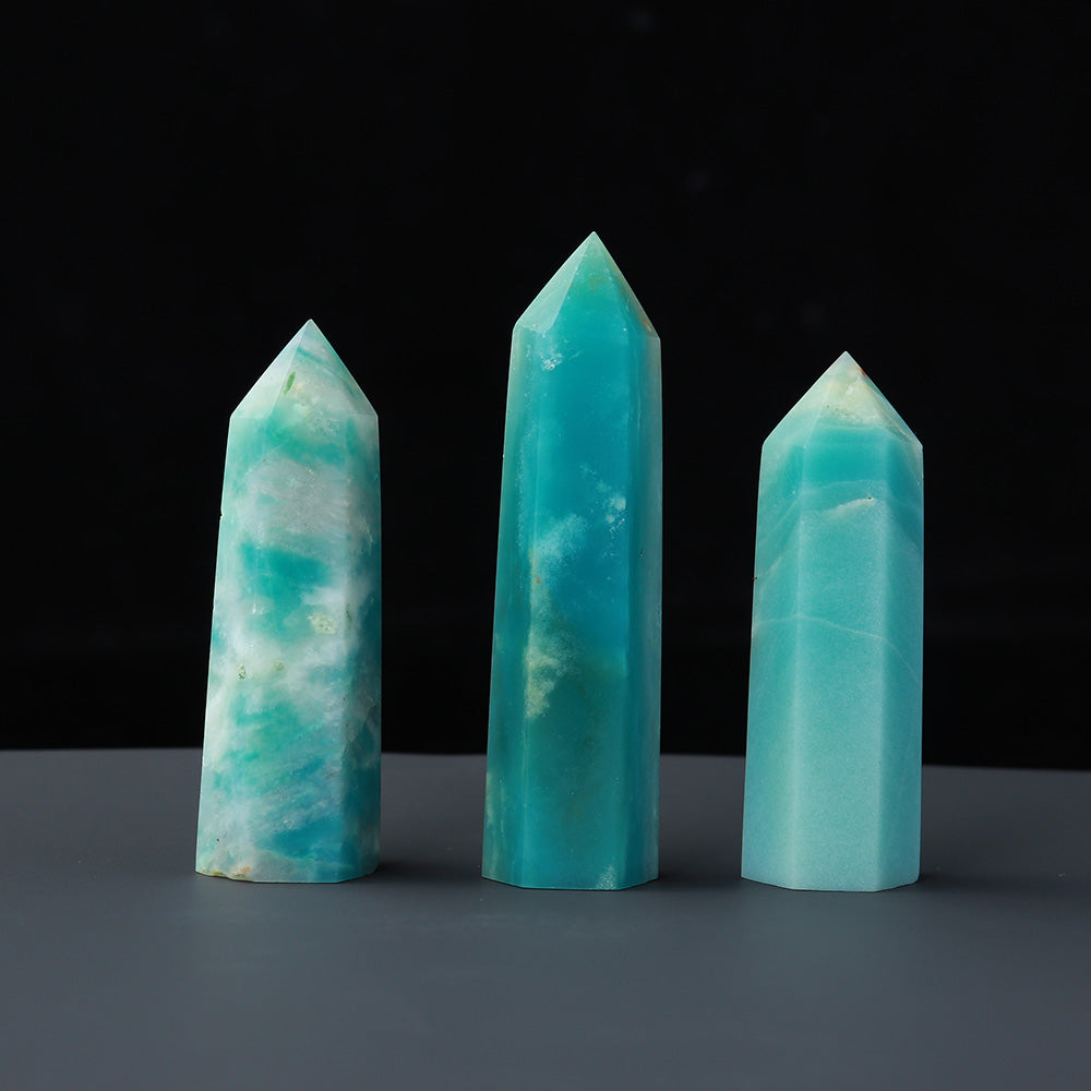 Natural crystal single pointed column hexagonal ornament original stone grinding crafts crystal points wand