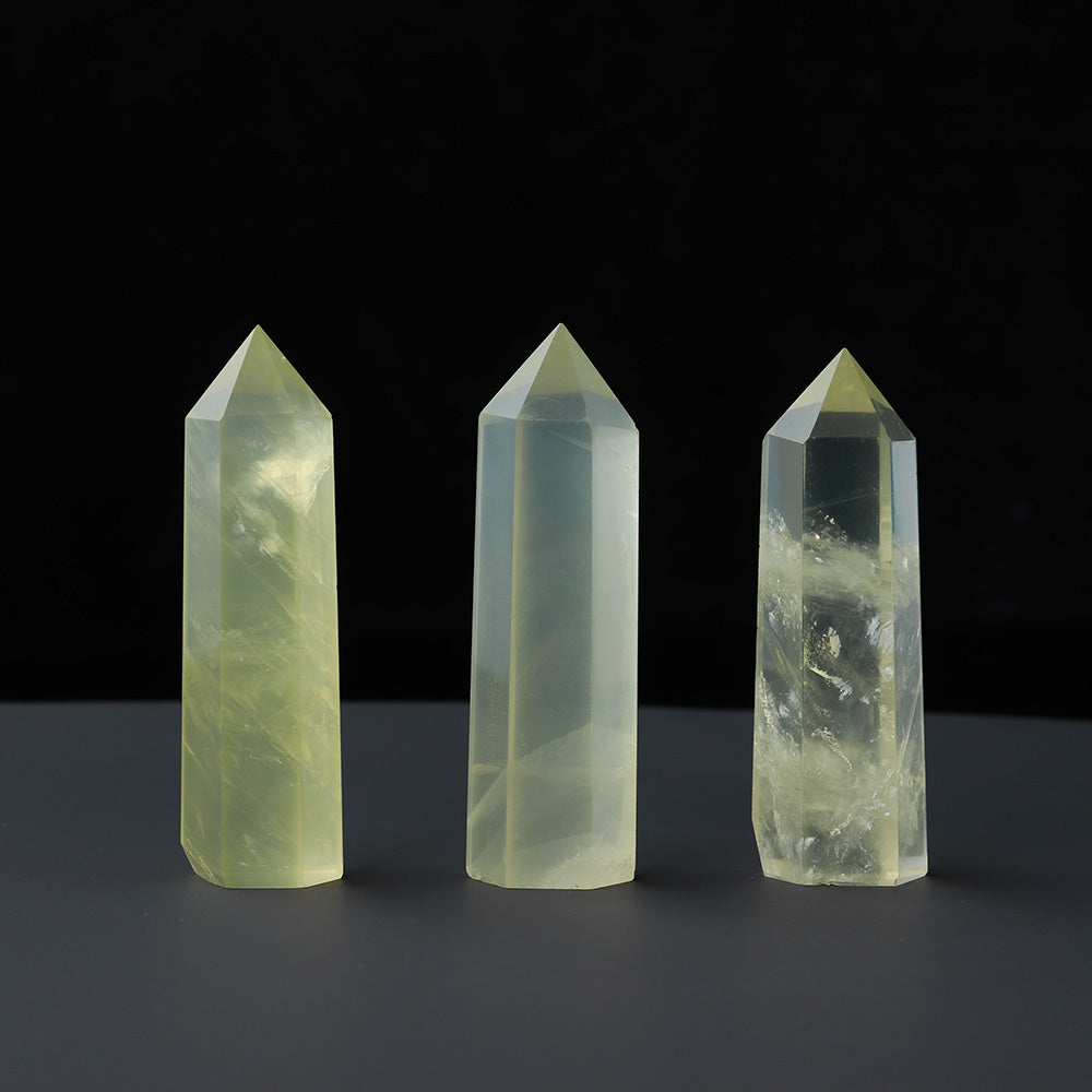 Natural crystal single pointed column hexagonal ornament original stone grinding crafts crystal points wand