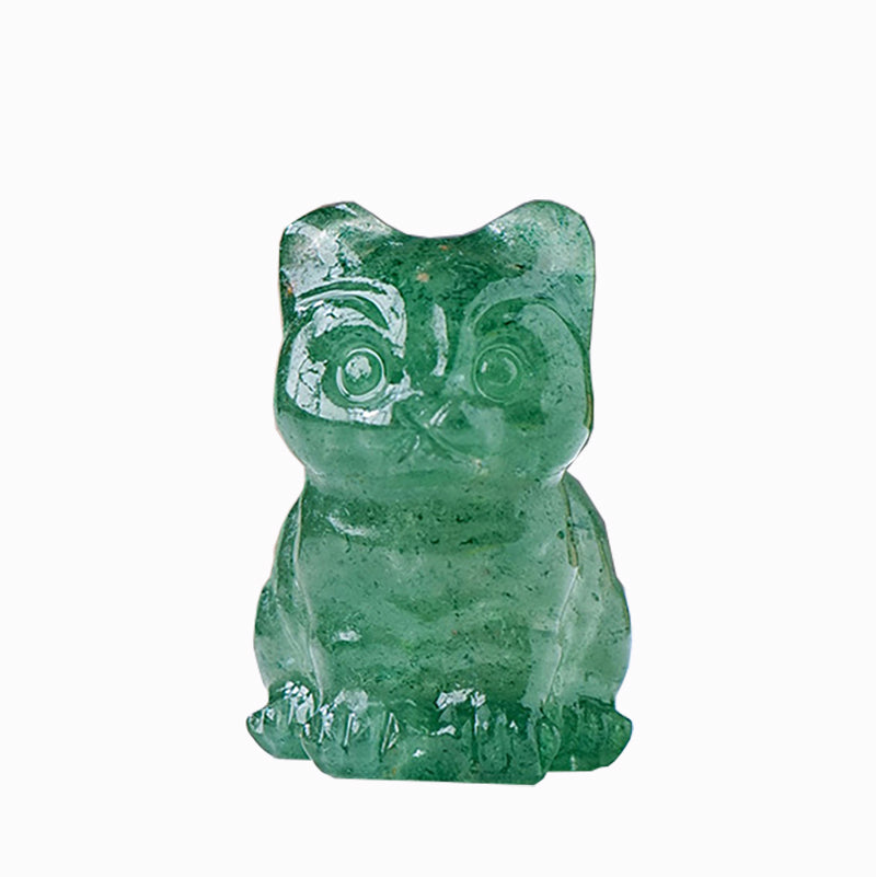 Wholesale Natural Crystal Animal Carving Crystal Cat Statue Figurine Carved Gemstone Crystal Cat for Gift
