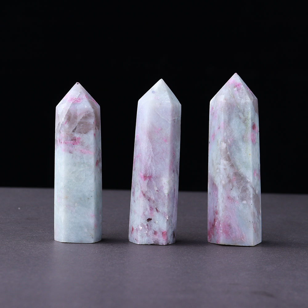 Natural crystal single pointed column hexagonal ornament original stone grinding crafts crystal points wand