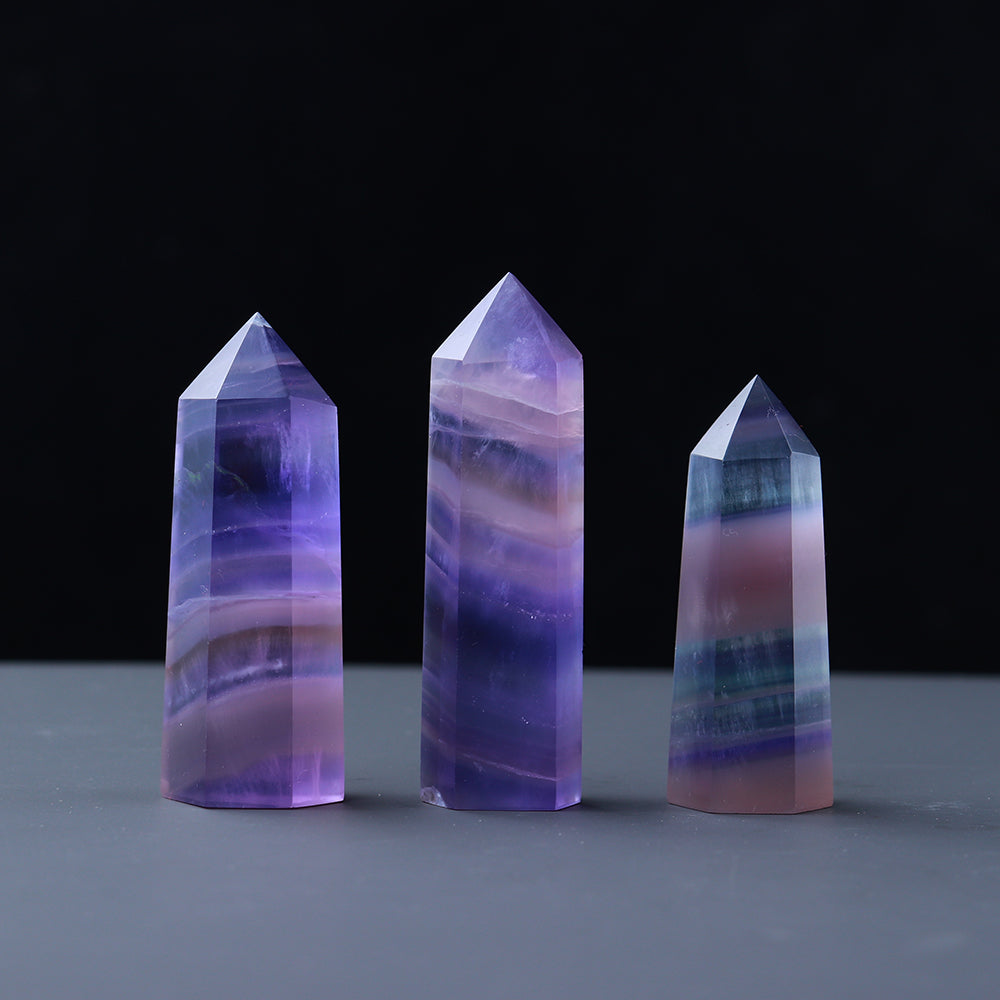 Natural crystal single pointed column hexagonal ornament original stone grinding crafts crystal points wand