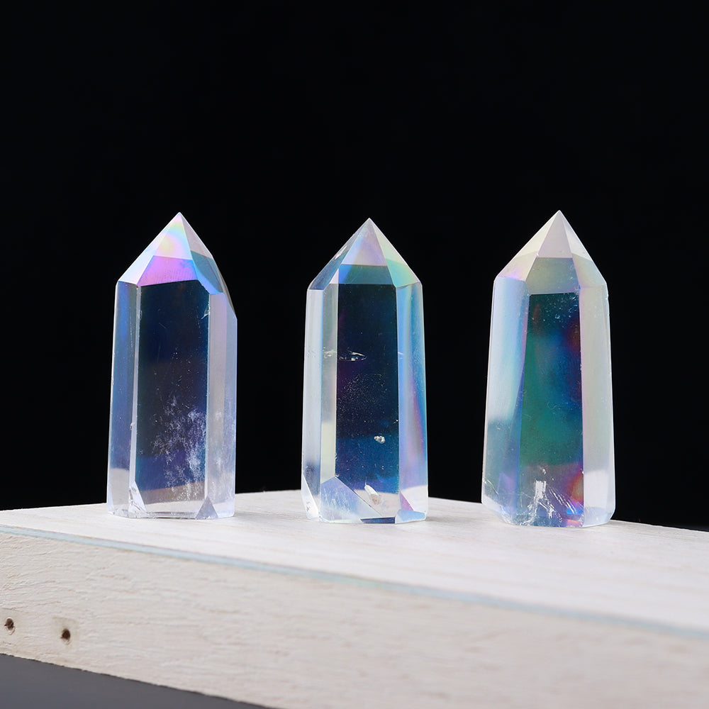 Natural crystal single pointed column hexagonal ornament original stone grinding crafts crystal points wand