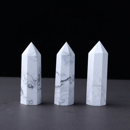 Natural crystal single pointed column hexagonal ornament original stone grinding crafts crystal points wand