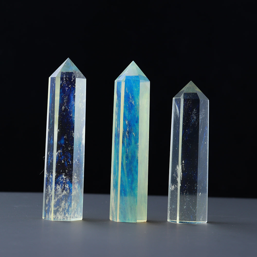 Natural crystal single pointed column hexagonal ornament original stone grinding crafts crystal points wand