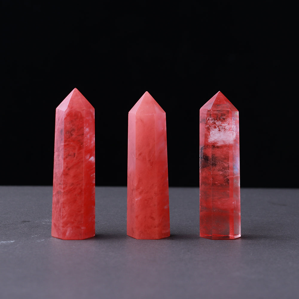Natural crystal single pointed column hexagonal ornament original stone grinding crafts crystal points wand