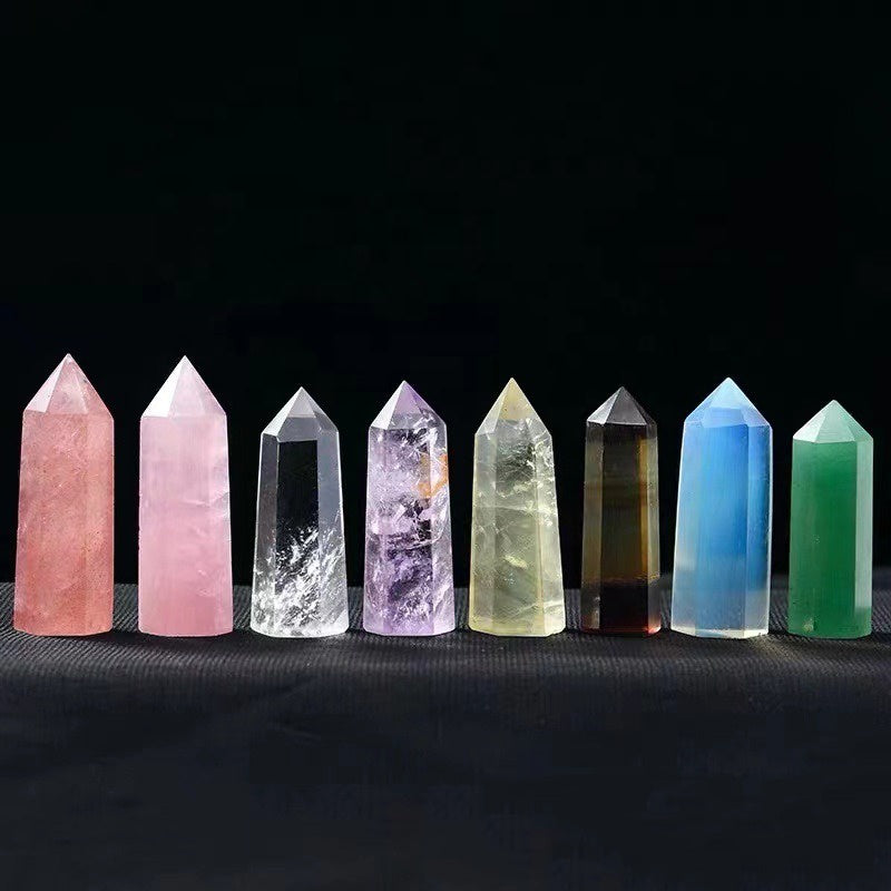 1PCS Natural Crystal Point Energy Column Obelisk Hand Polished Very Beautiful Gemstone Specimens Minerals Crystals Column