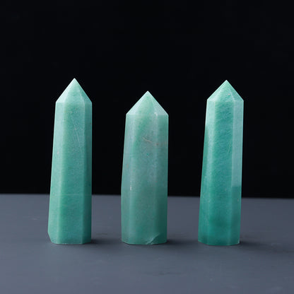 Natural crystal single pointed column hexagonal ornament original stone grinding crafts crystal points wand